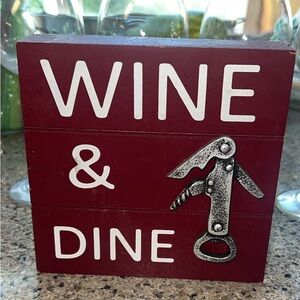 🍷 Wine & Dine Decor, Wood, 6x6 🍷